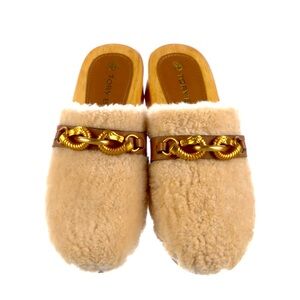 Tory Burch Jessa Shearling Clogs